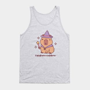 Cute Capybara Wizard Capybaracadabra Funny Pun Tank Top